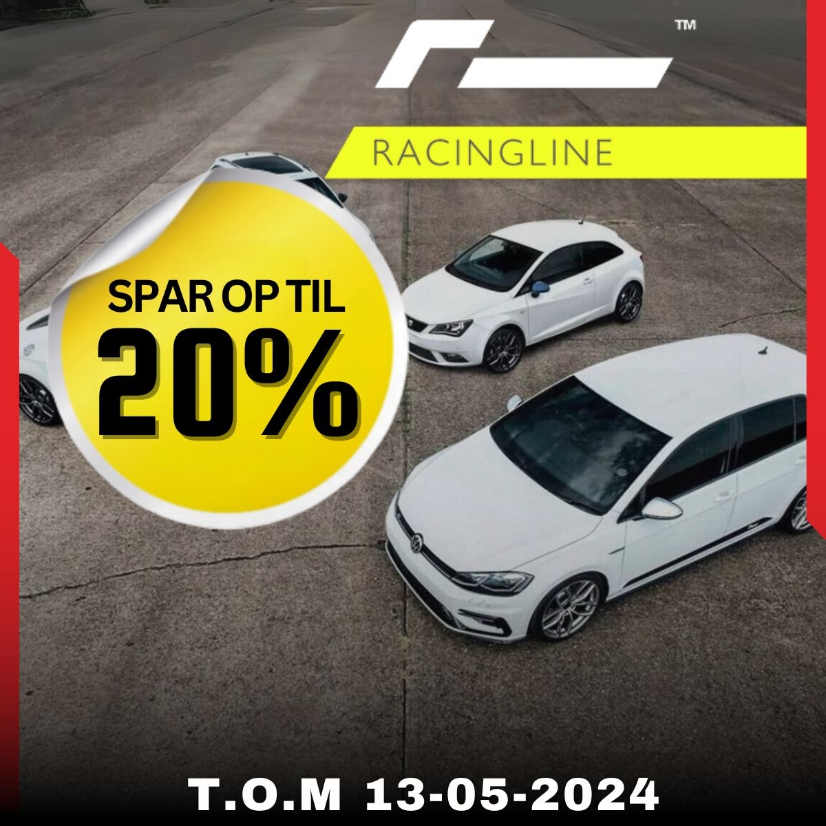 Spar op til 20% på Racingline og gejl bilen